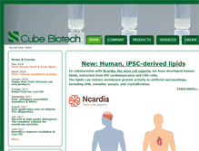 Tablet Screenshot of cube-biotech.com